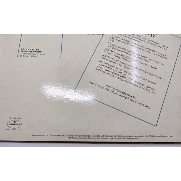 The Statler Brothers Today (1983) Vinyl LP Country Gospel Record - Picture 4 of 8